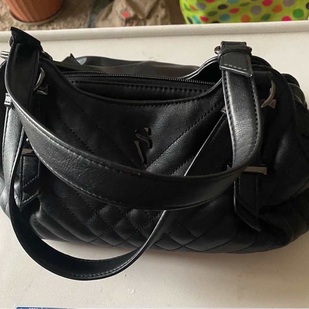Black Soft Quilted Handbag